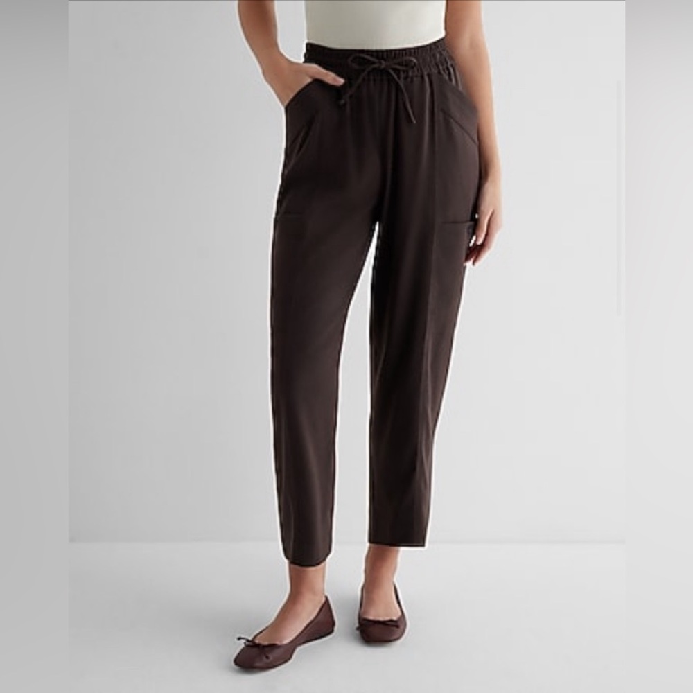NWT Express High Waisted Pull On Cargo Ankle Pant